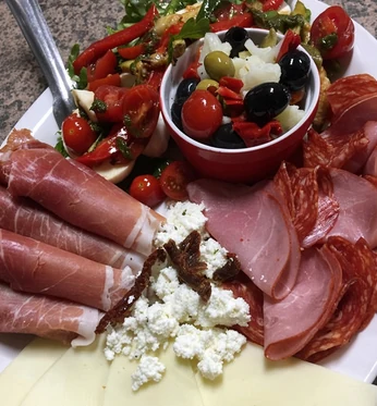 Italian antipasti platter