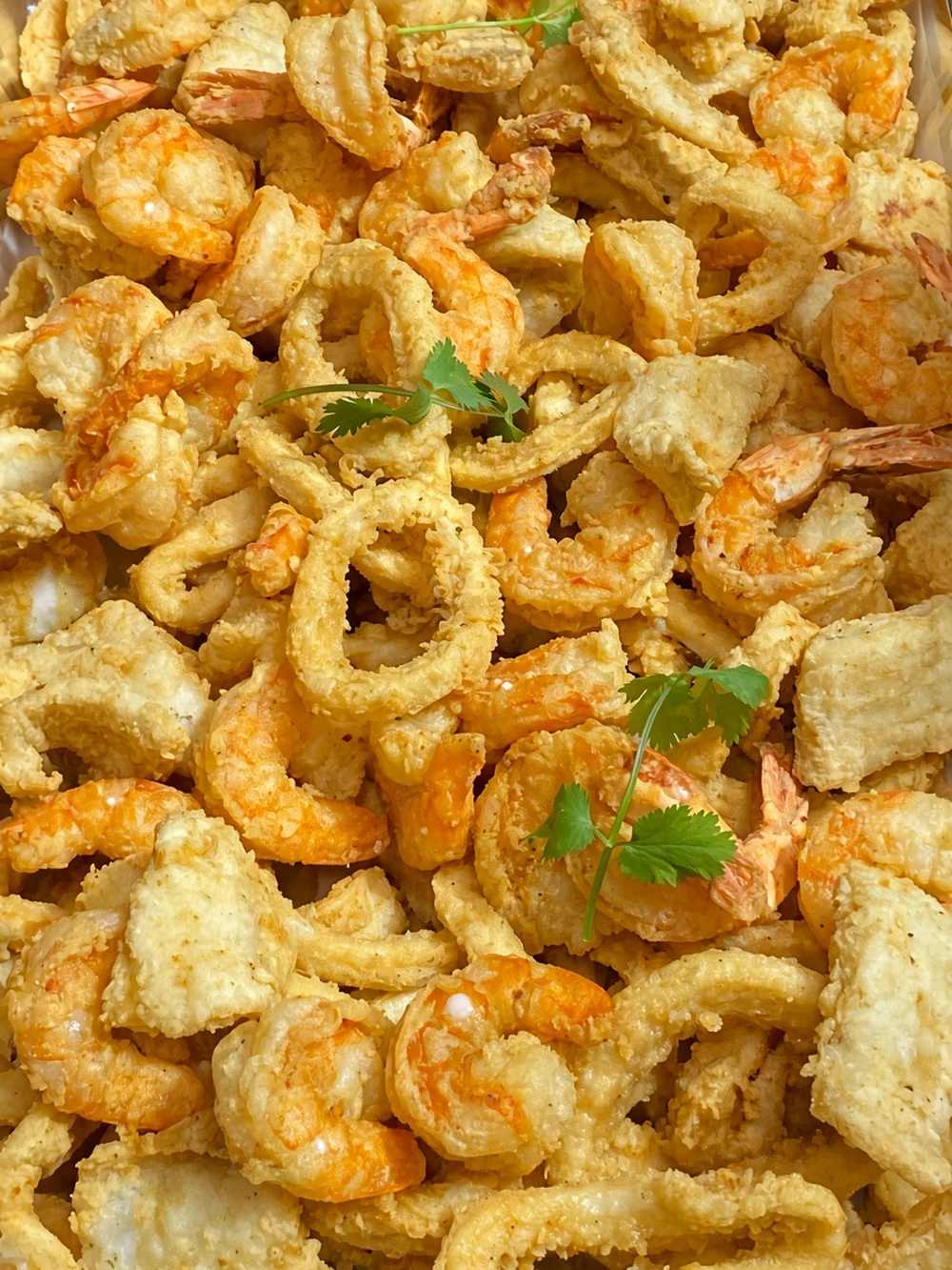Fritto misto with fried calamari and seafood